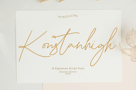 Konstanhigh: The Elegant Script Font for Handmade Brands