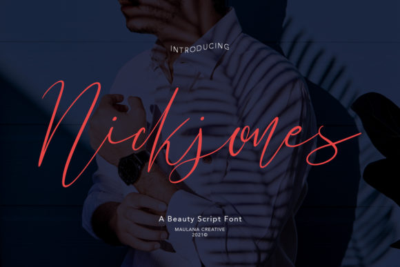 Nickjones: A Luxury Script Font for Digital Design