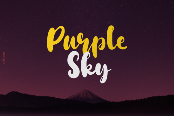 Purple Sky: The Bold Script Font for Handmade Brands